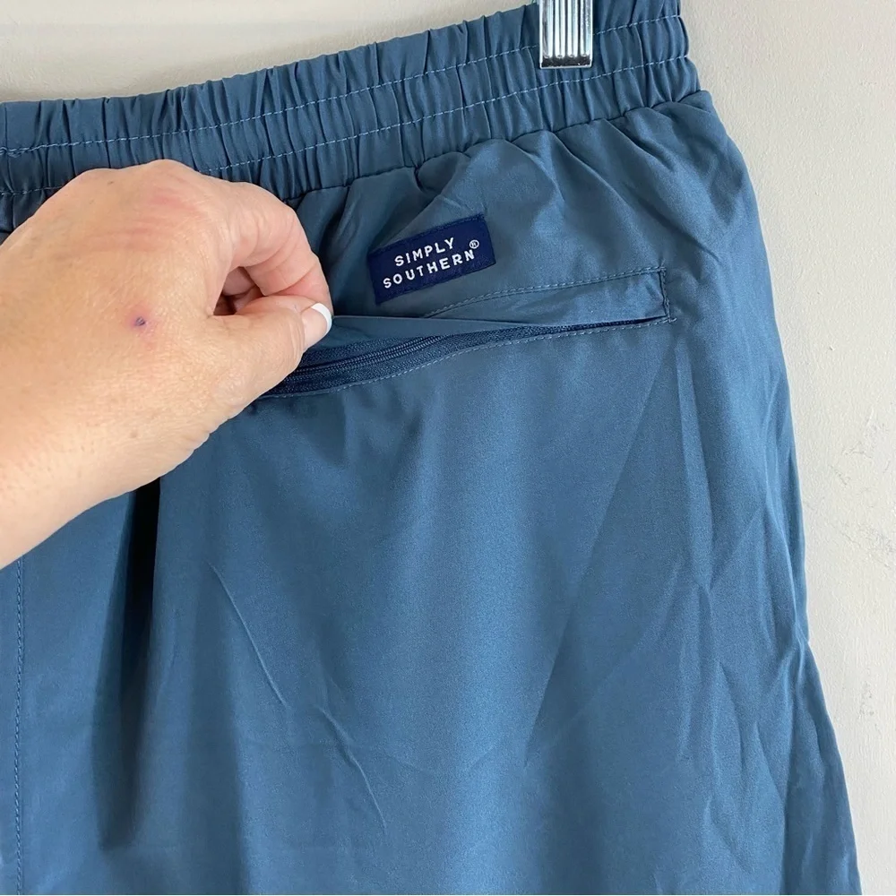 Simply Southern Men’s Blue Tropical Print Lining Shorts Swim Suit Trunks Sz‎ XXL
